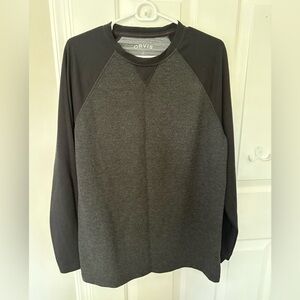 Orvis Men's Charcoal and Black Long Sleeve Tee